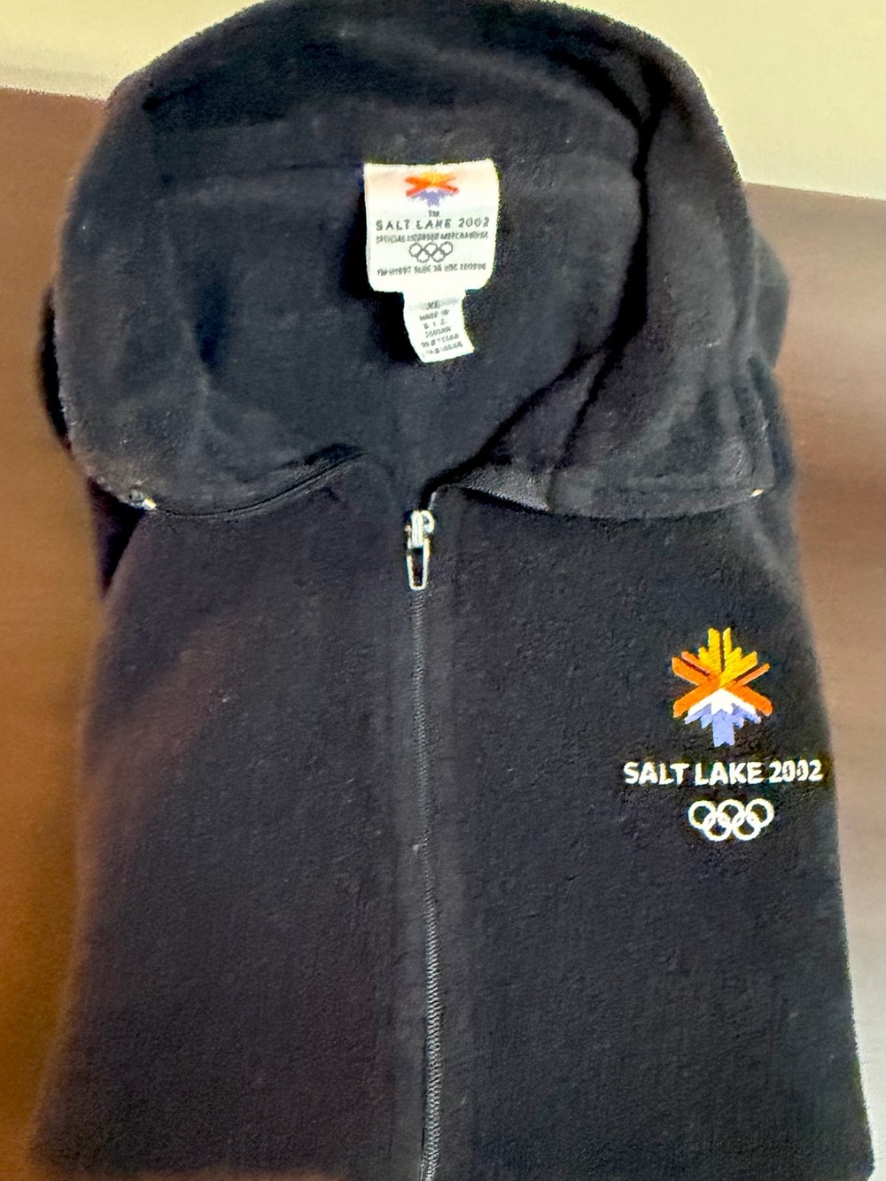 Jordan Black Fleece Zip Hoodie with Salt Lake 2002 Embroidery